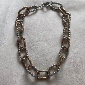 Talbots nautical 18” necklace. Gold and silver. Excellent condition